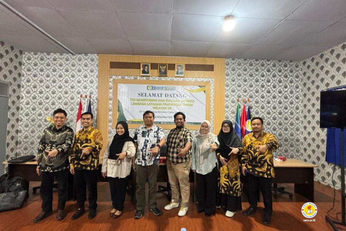 Monitoring dan Evaluasi LLDikti VII Perkuat Mutu Penyelenggaraan Pendidikan di Universitas Cipta Wacana